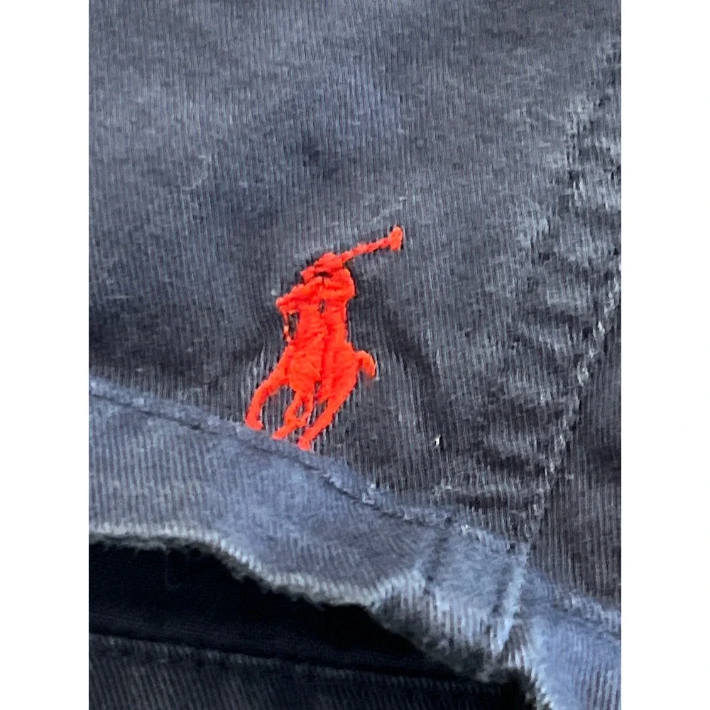 Vintage 90's Polo Ralph Lauren‎ Navy Blue Cotton Elastic Waist Drawstring Shorts
